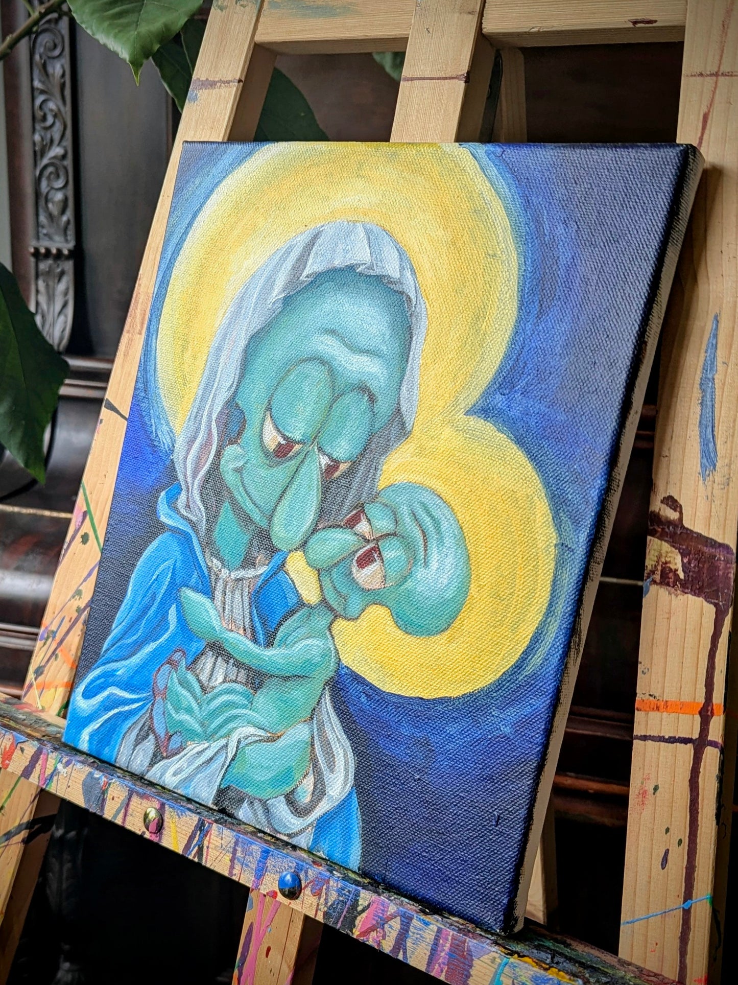 Squidonna and Child - Original