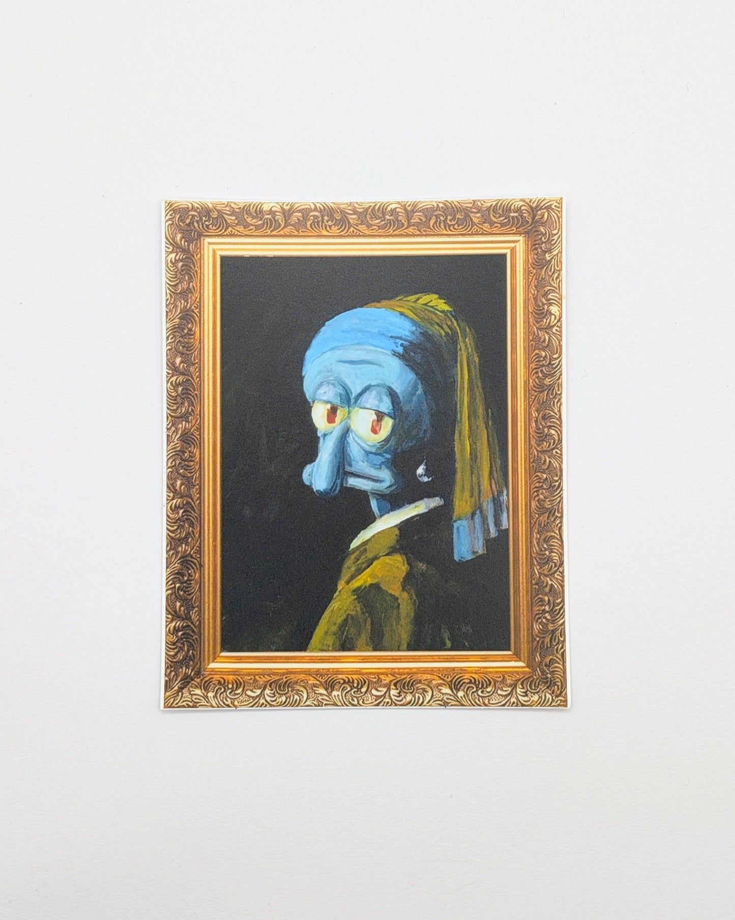 Squid with a Pearl Earring - Sticker