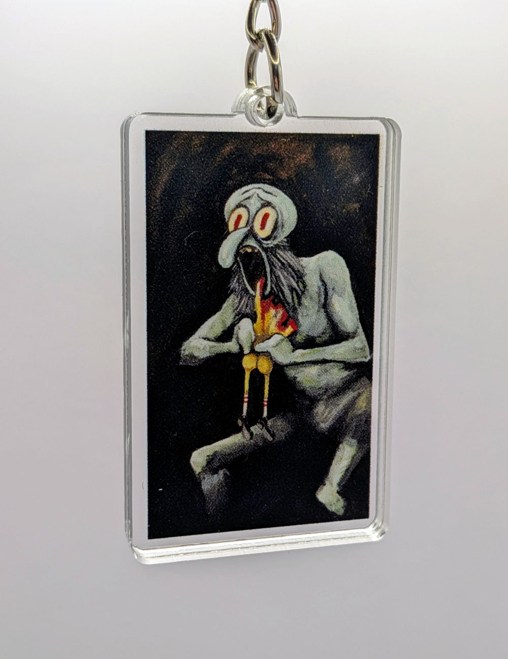 Squid Devouring his Sponge - Keychain