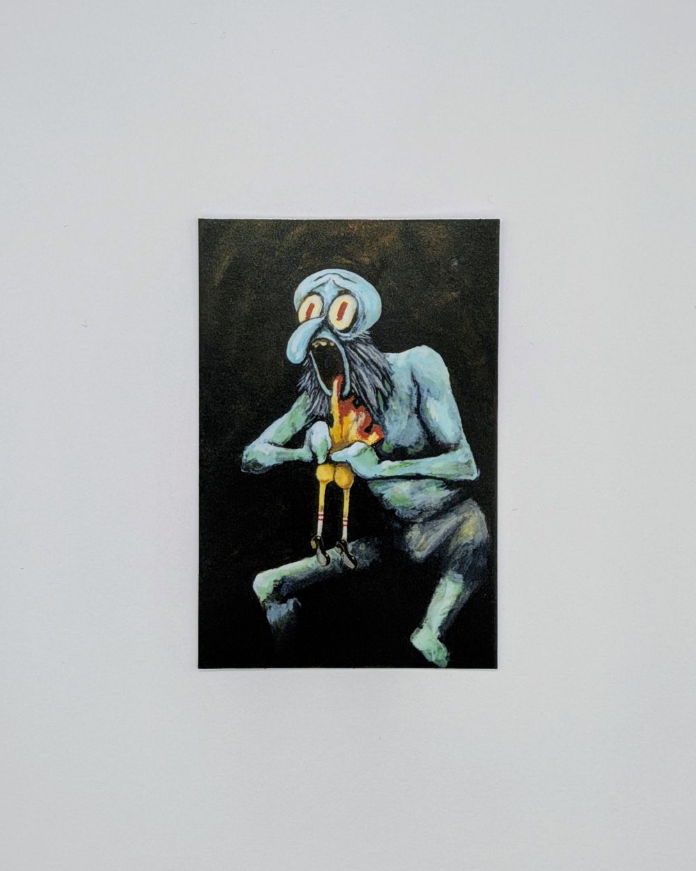 Squid Devouring his Sponge - Sticker