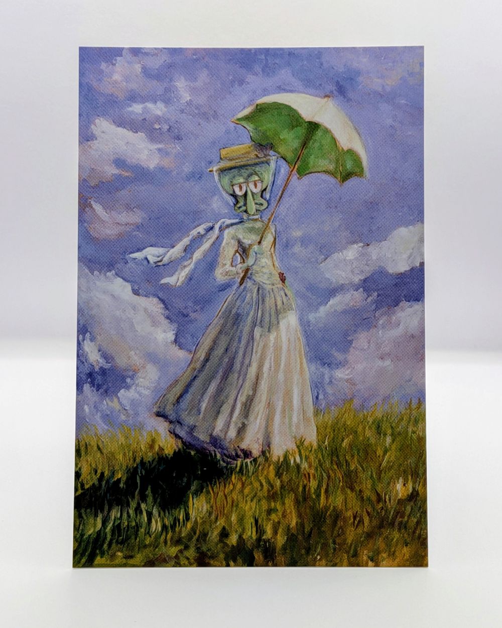 Lady with a Parasol - Art Postcard