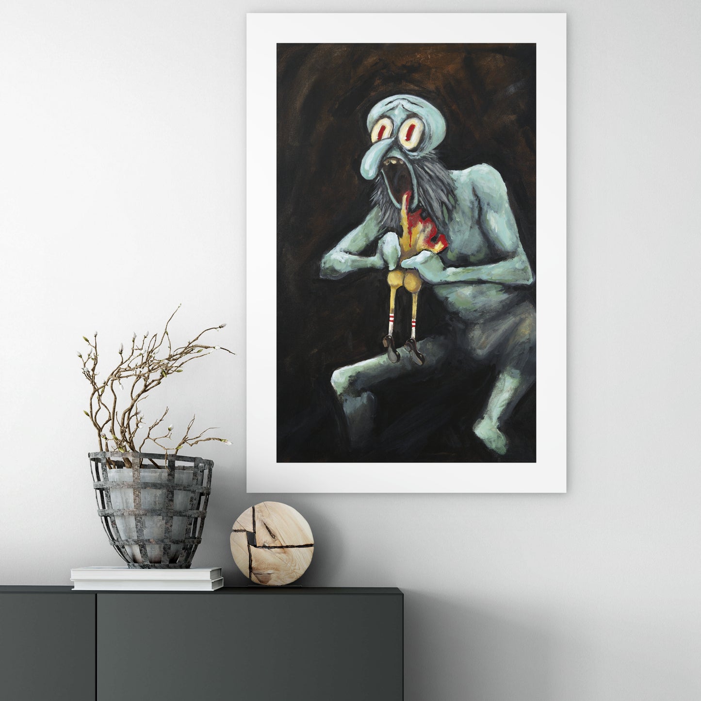 Squid Devouring his Sponge - Print