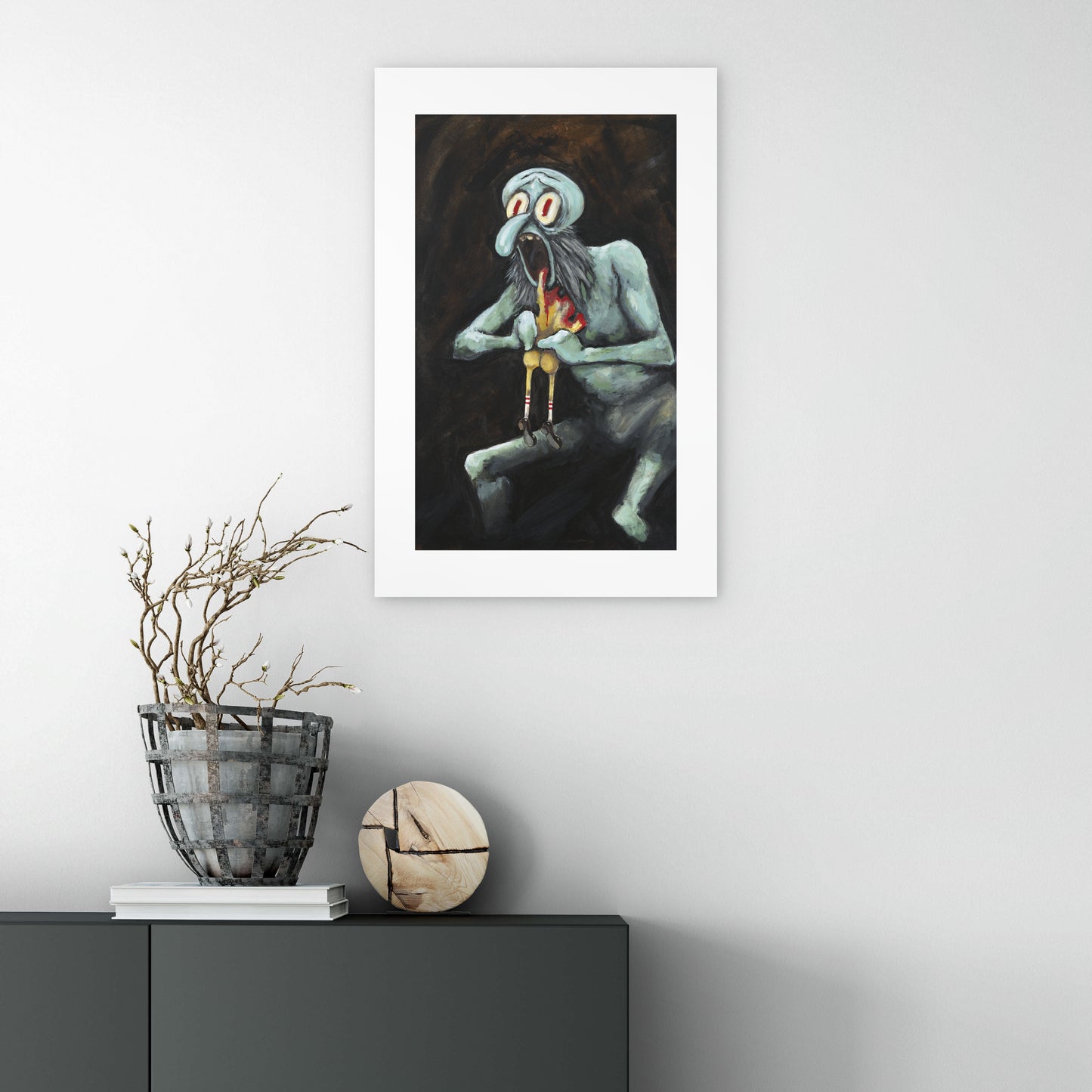 Squid Devouring his Sponge - Print