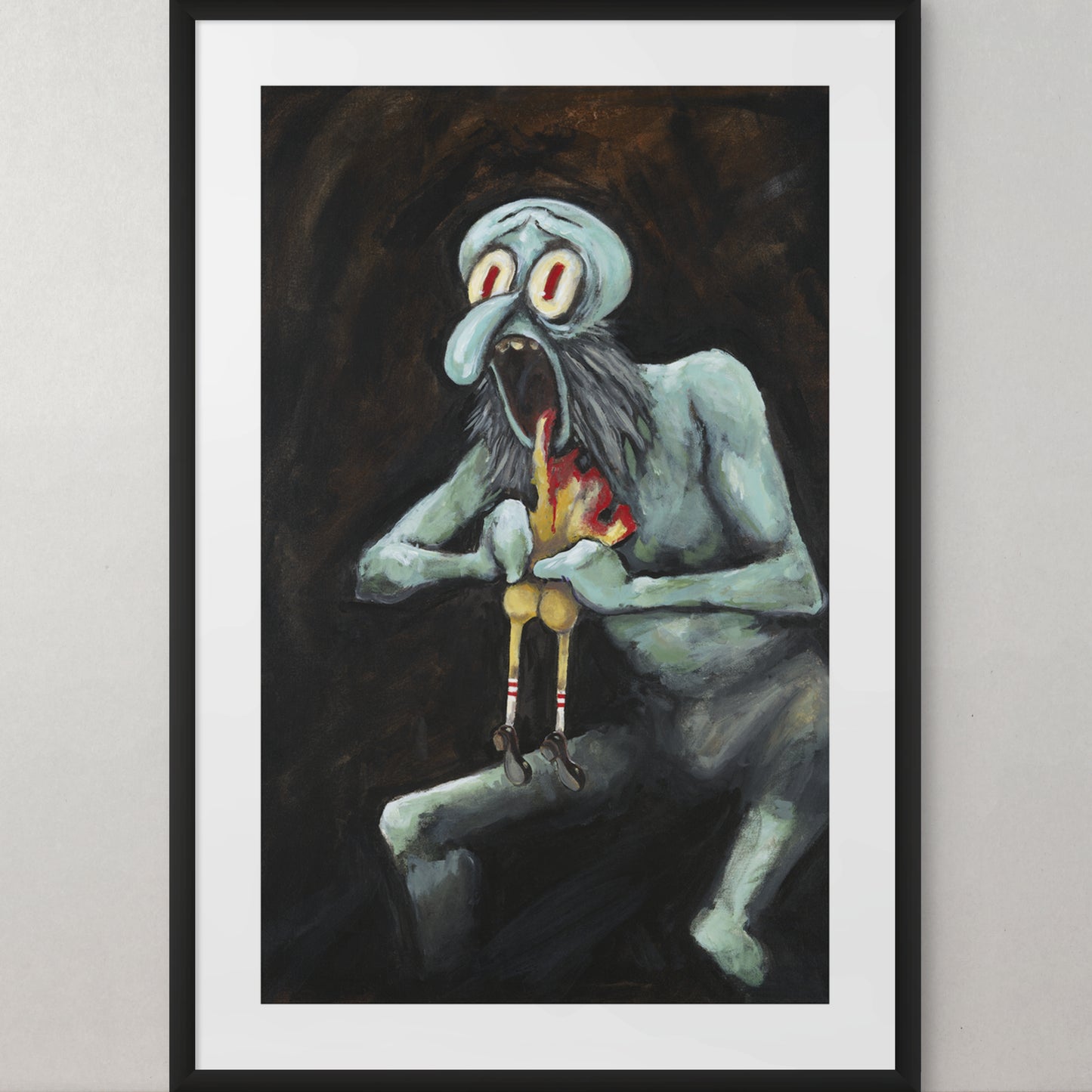 Squid Devouring his Sponge - Print