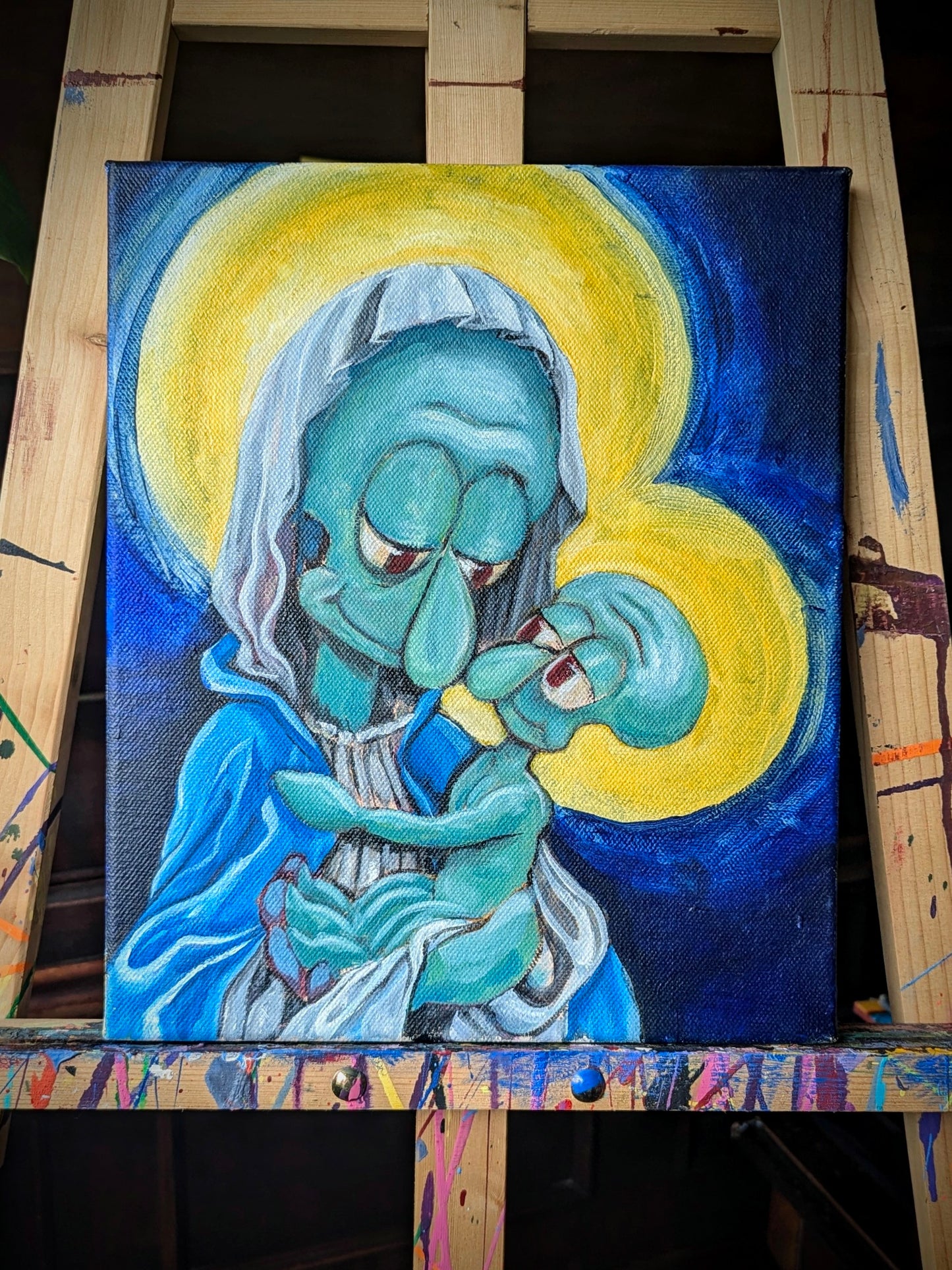 Squidonna and Child - Original