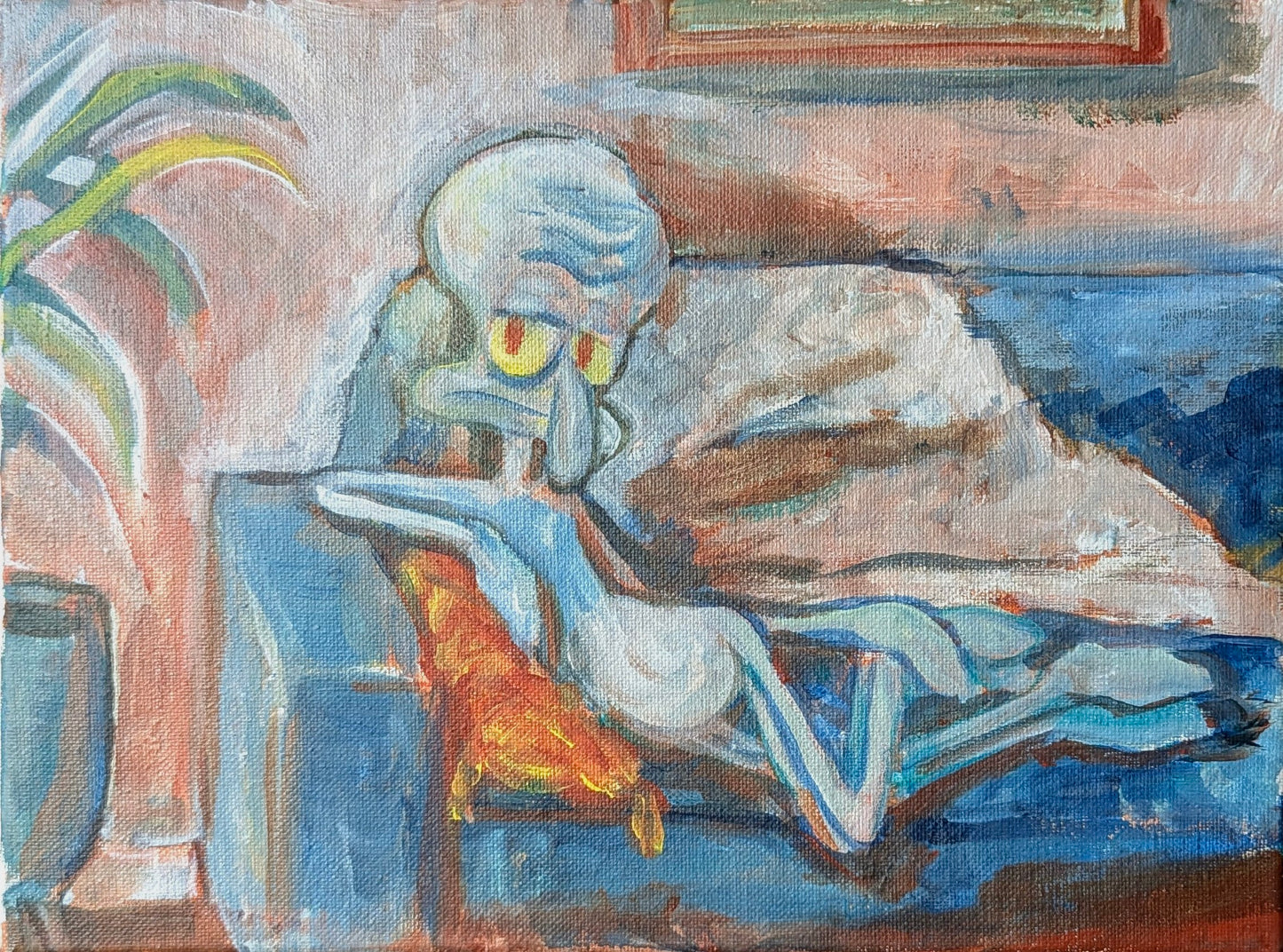 Lounging on Couch - Original