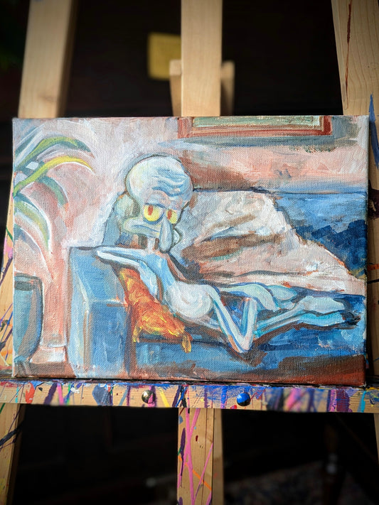 Lounging on Couch - Original