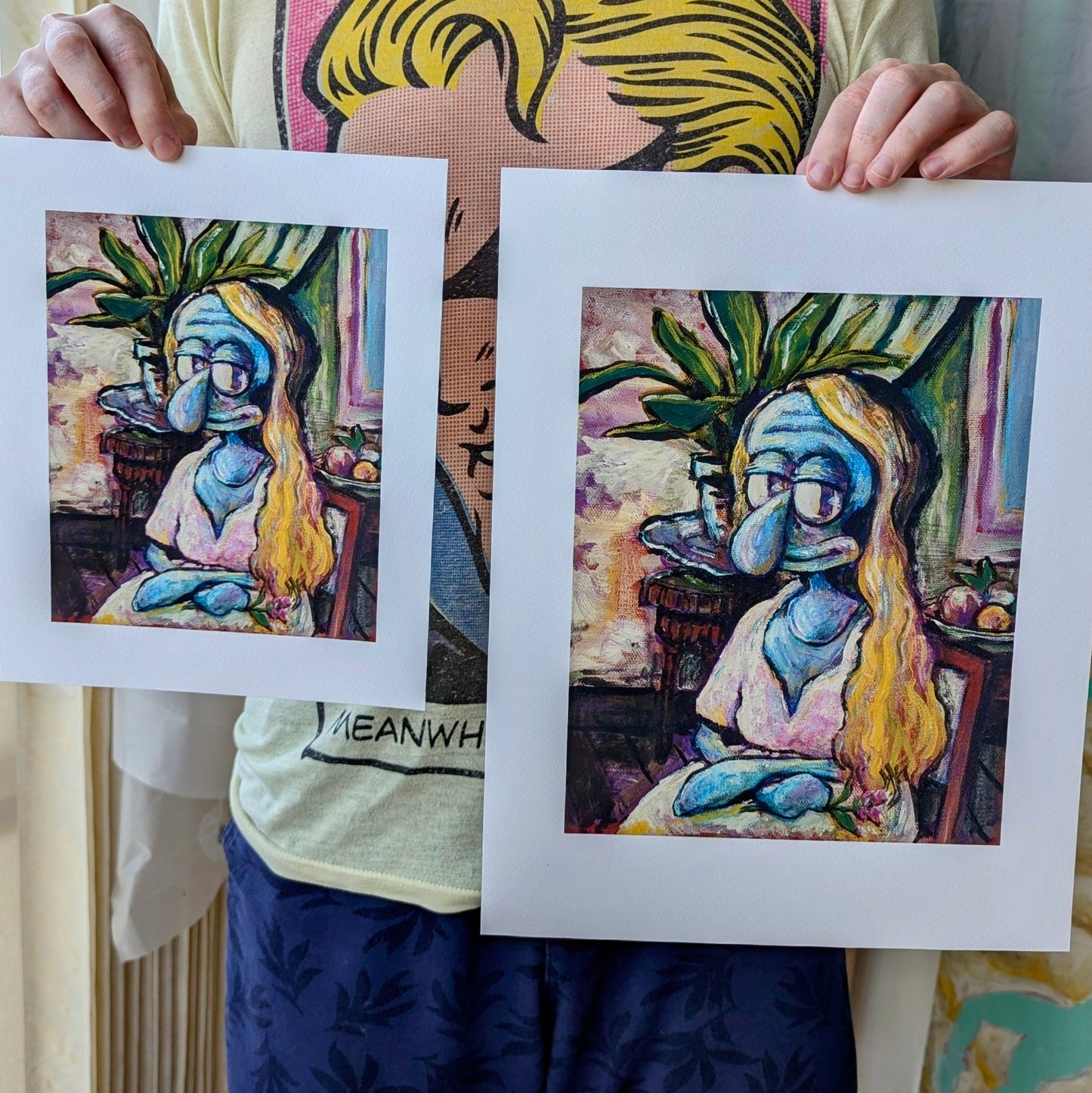 Portrait of Seated Blonde - Print