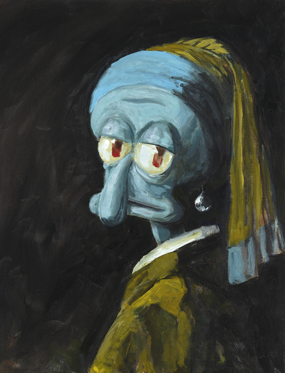 Squid with a Pearl Earring  - Print