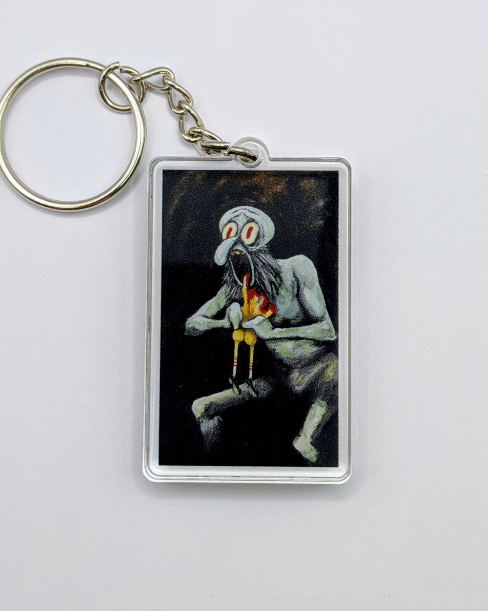 Squid Devouring his Sponge - Keychain