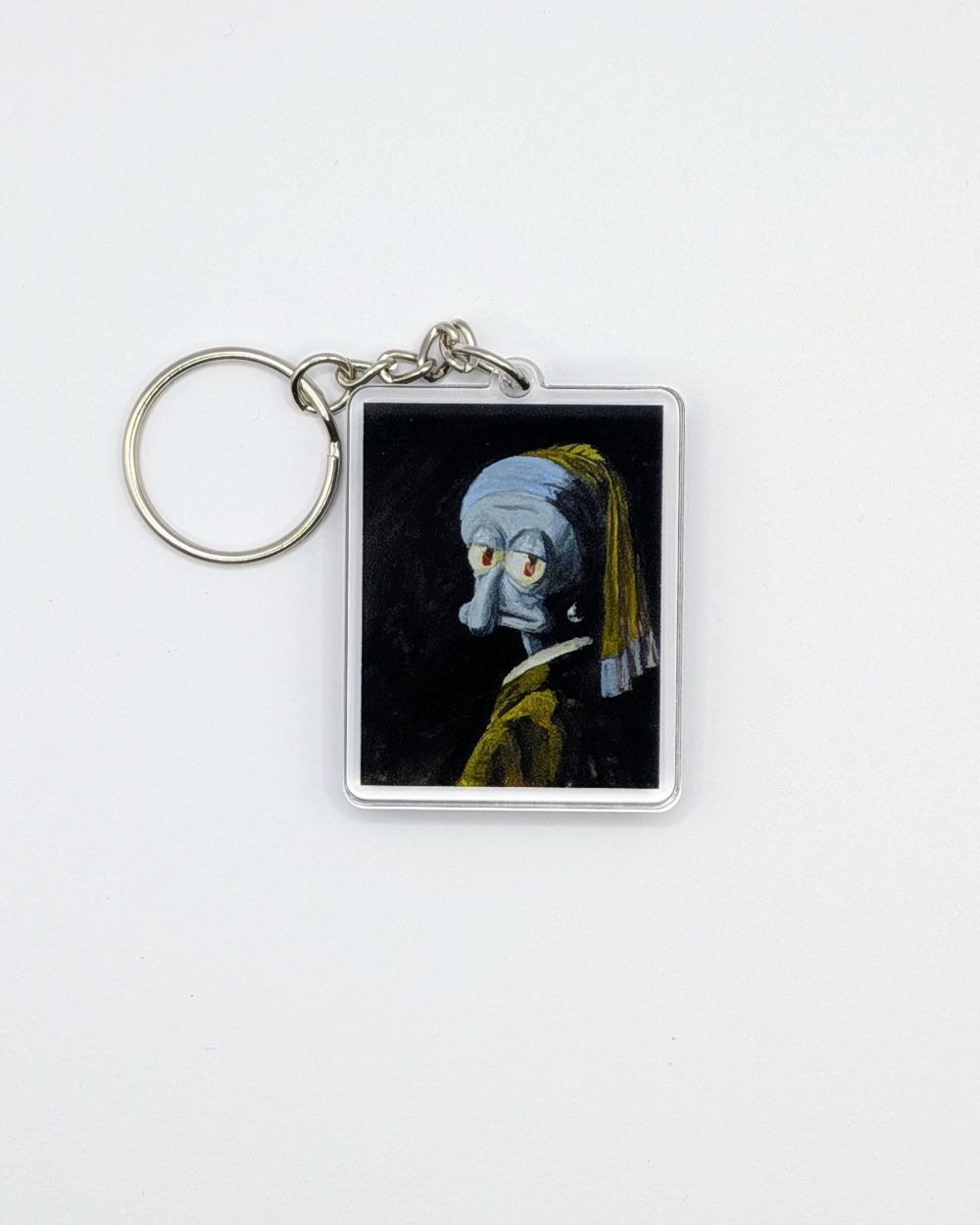 Squid with a Pearl Earring - Keychain