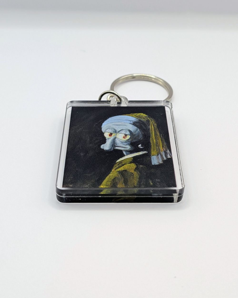 Squid with a Pearl Earring - Keychain