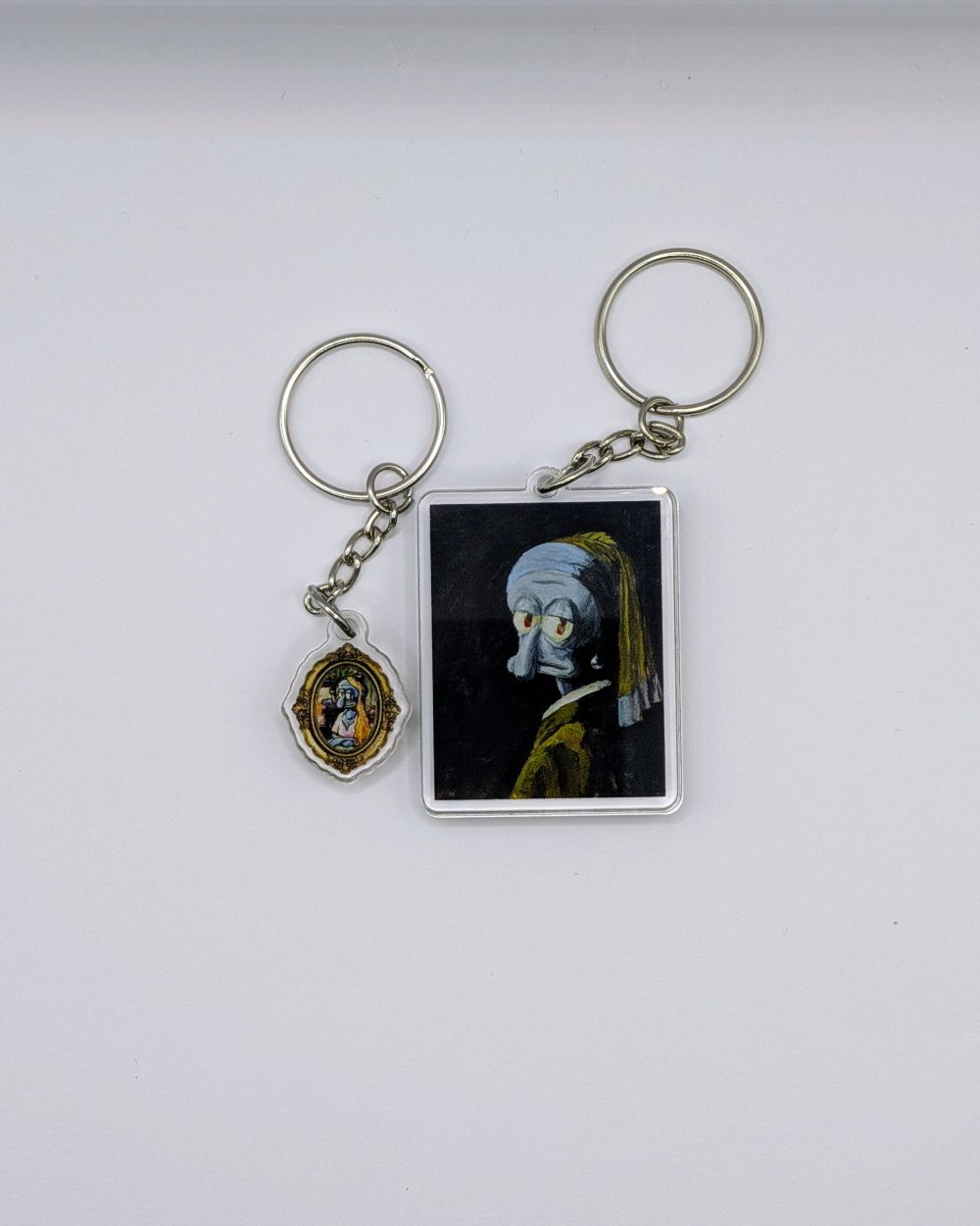 MINI - Portrait of Seated Blonde - Keychain