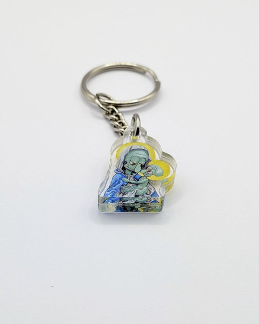 MINI - Squidonna and Child - Keychain