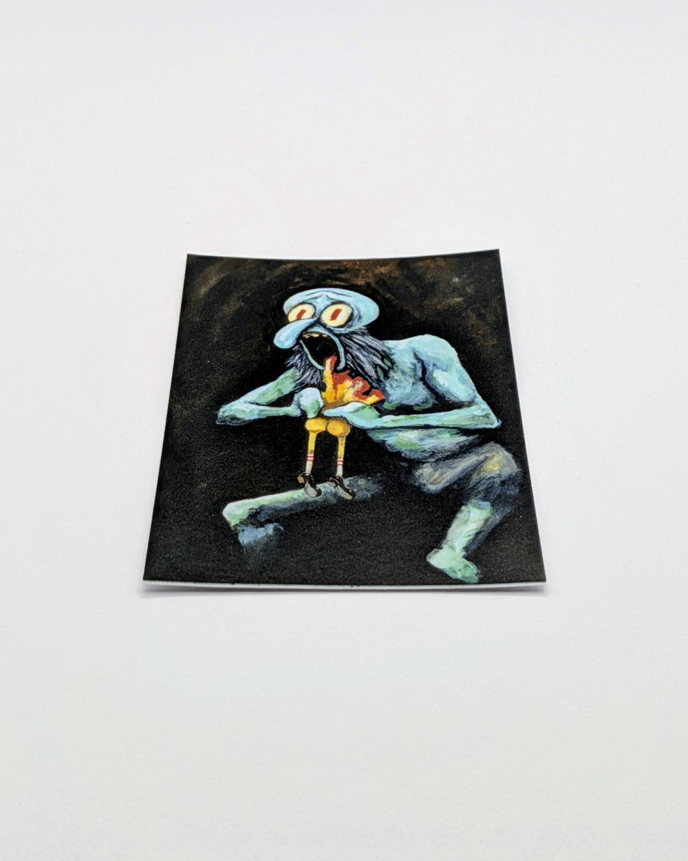 Squid Devouring his Sponge - Sticker