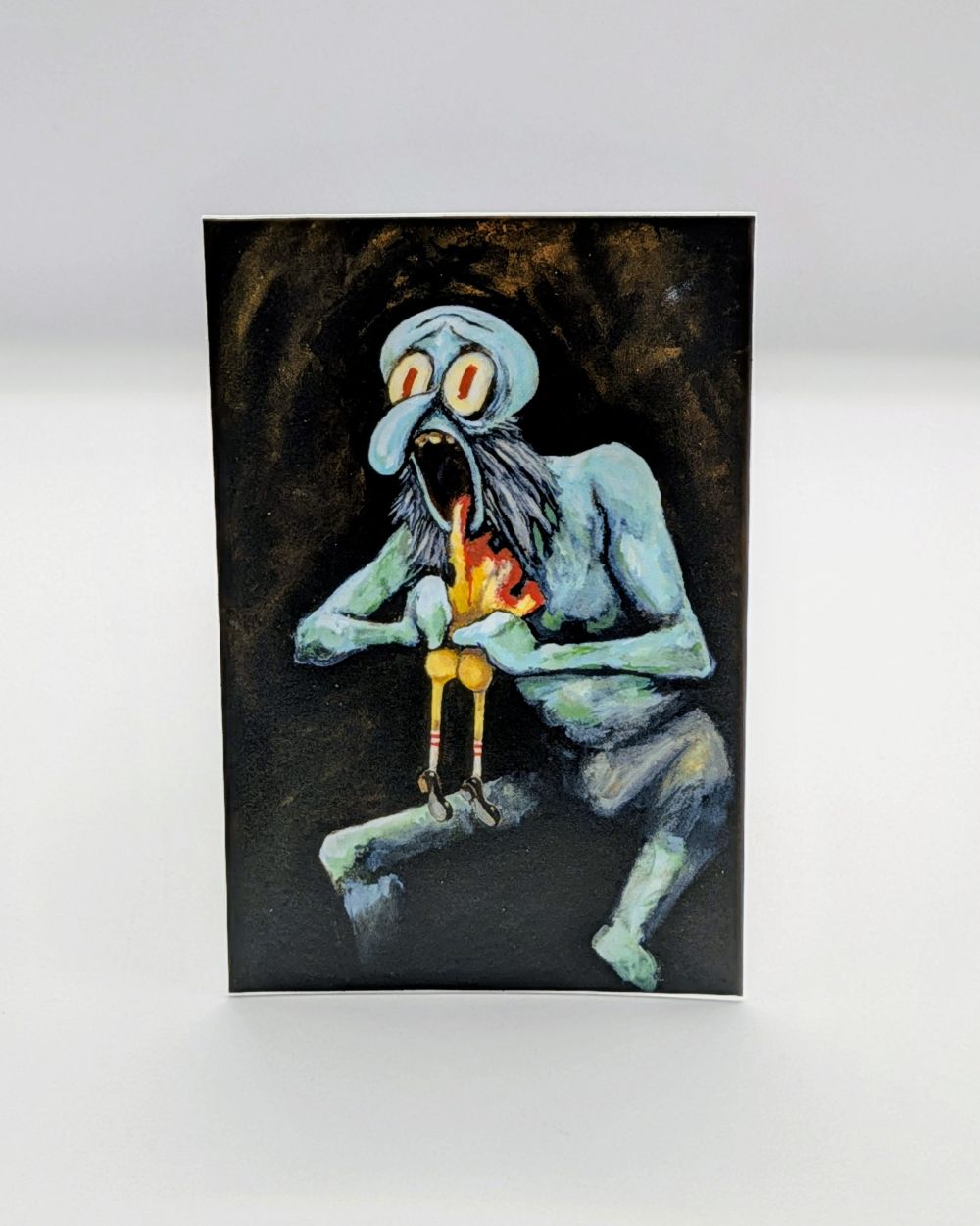 Squid Devouring his Sponge - Sticker