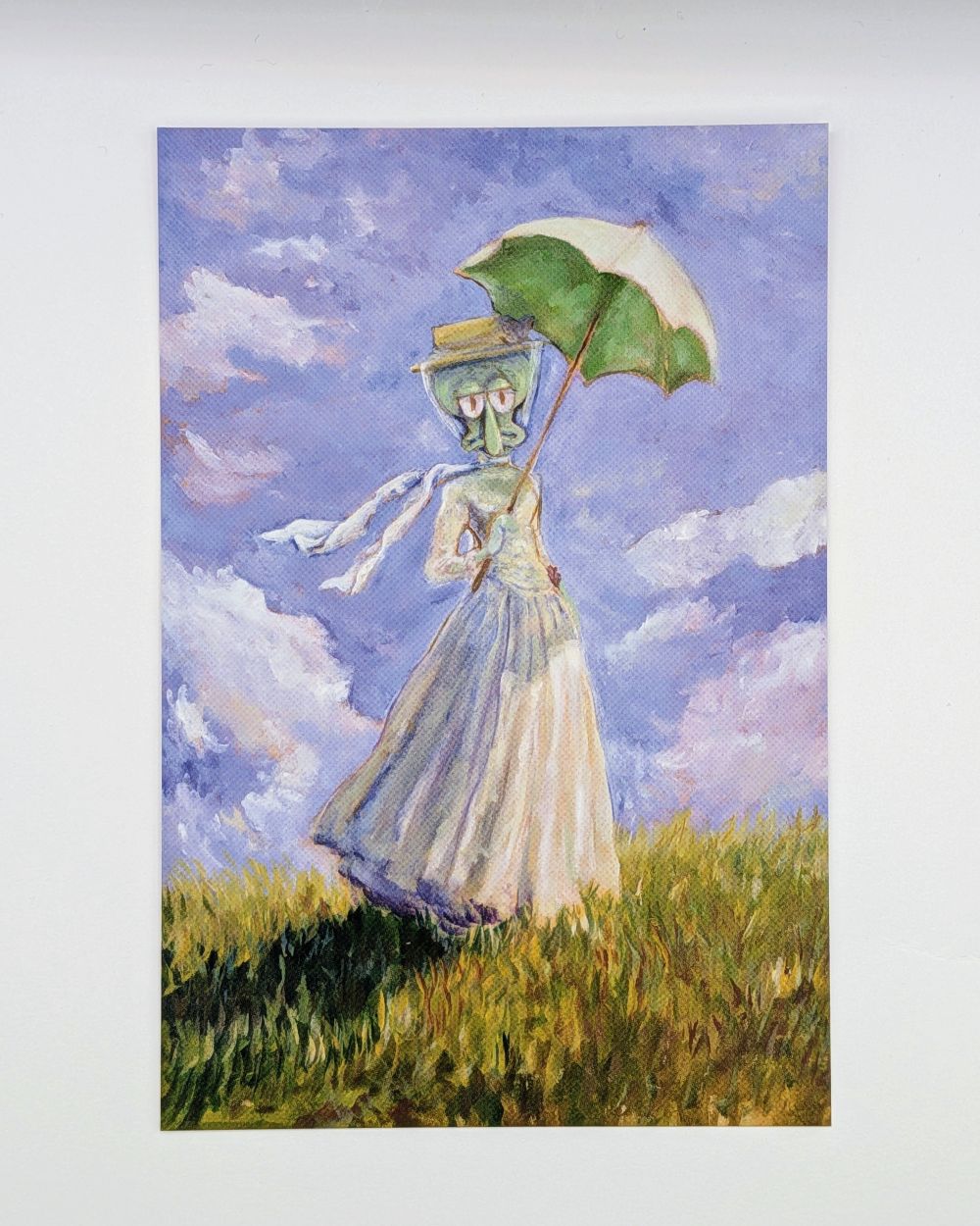 Lady with a Parasol - Art Postcard