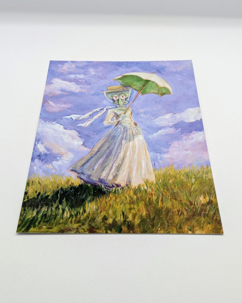 Lady with a Parasol - Art Postcard
