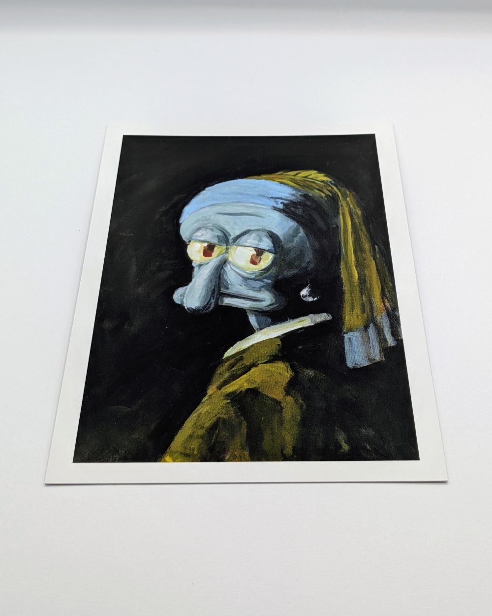 Squid with a Pearl Earring - Art Postcard