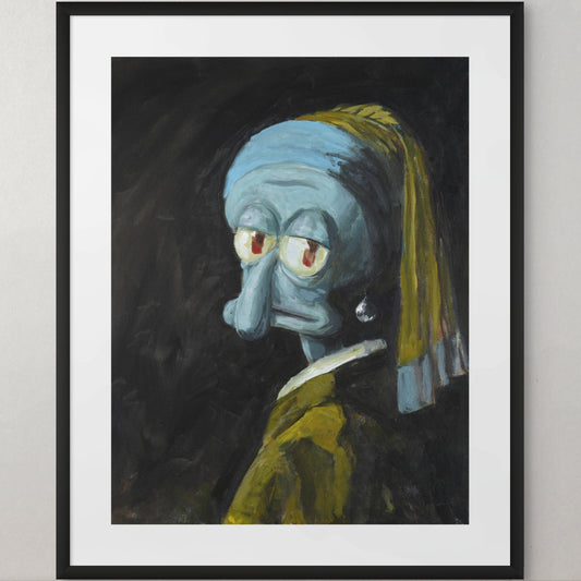Squid with a Pearl Earring  - Print